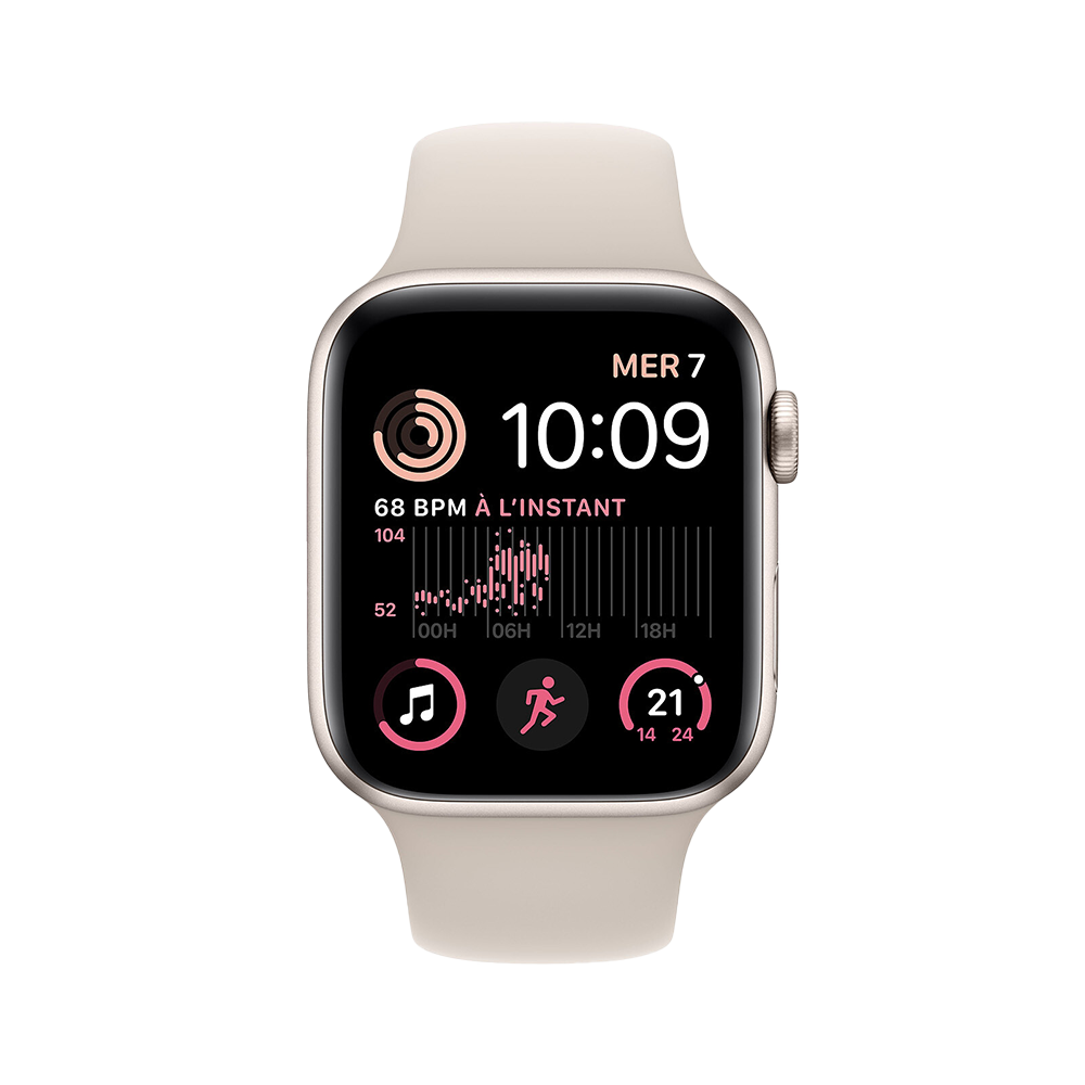 Apple Watch SE GPS Boitier Aluminium Lumière Stellaire 44mm - DEMO