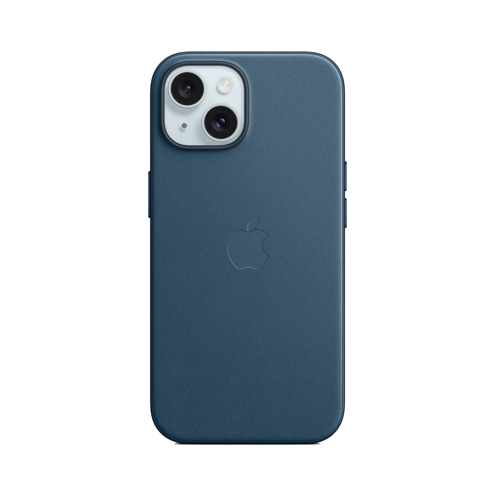 Coque en tissage fin Bleu avec MagSafe pour iPhone